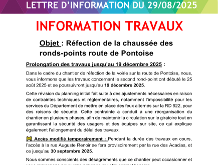 Infos travaux 