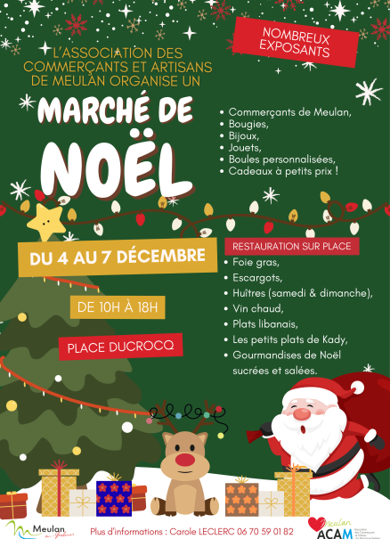 Marché de Noël du 4 au 7 décembre centre ville meulan