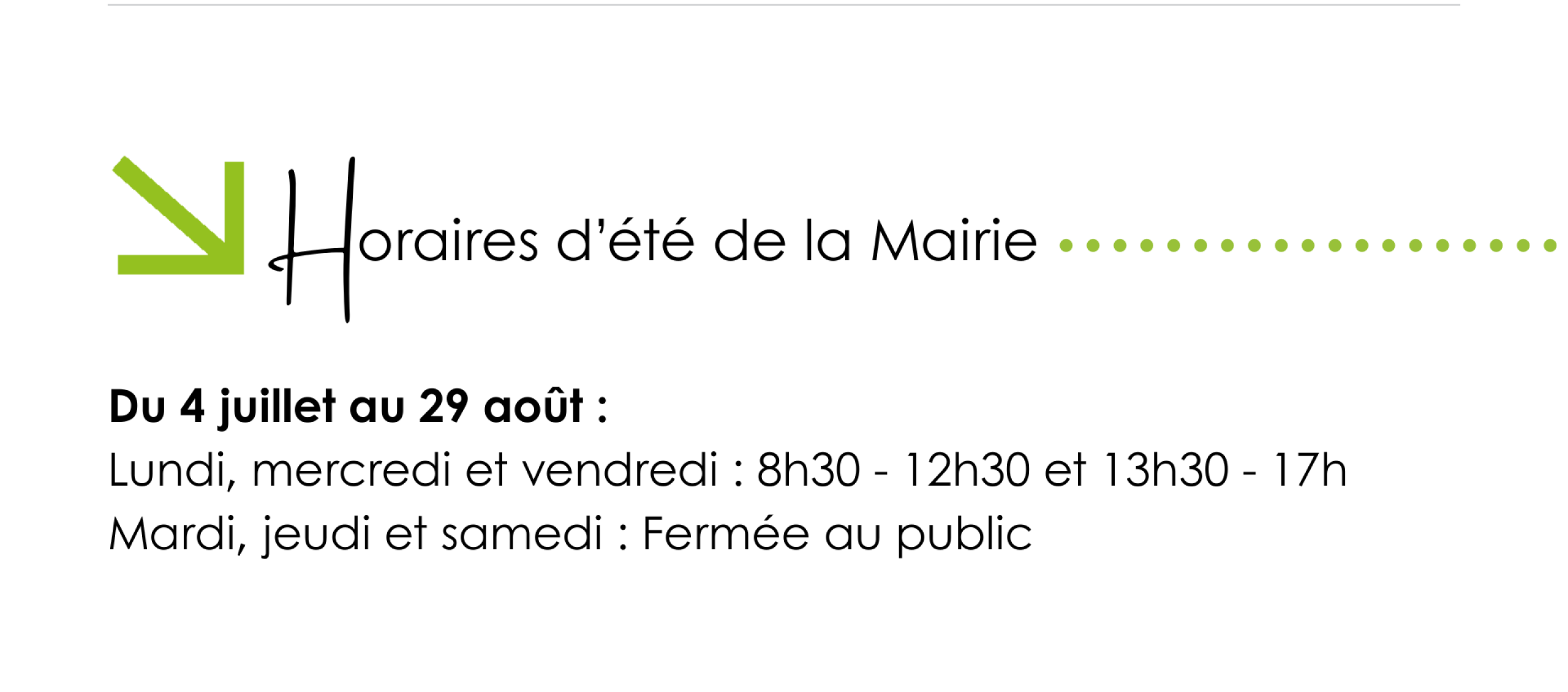 Carrousel - Horaires été 2026