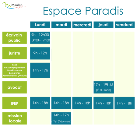 Calendrier des permanences