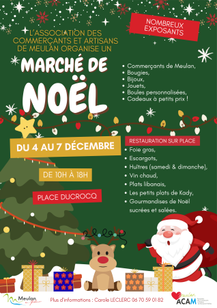 Marché de Noël du 4 au 7 décembre centre ville meulan