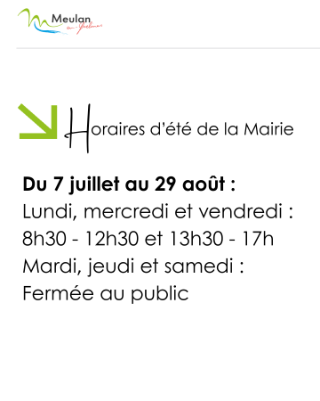 Horaires d'été de la Mairie - 2026