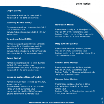 Horaires des permanences